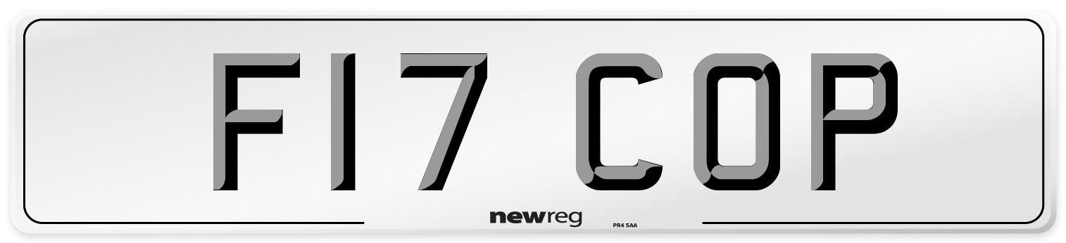 F17 COP Number Plate from New Reg